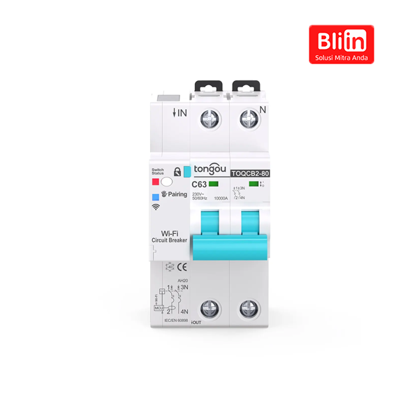 AC230V 2P Tuya MCB Switch WIFI Circuit Breaker with Meter