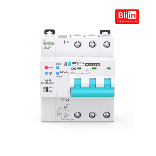 AC230V 3P Tuya MCB Switch WIFI Circuit Breaker with Meter