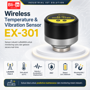 Wireless Temperature & Vibration Sensor EX-301