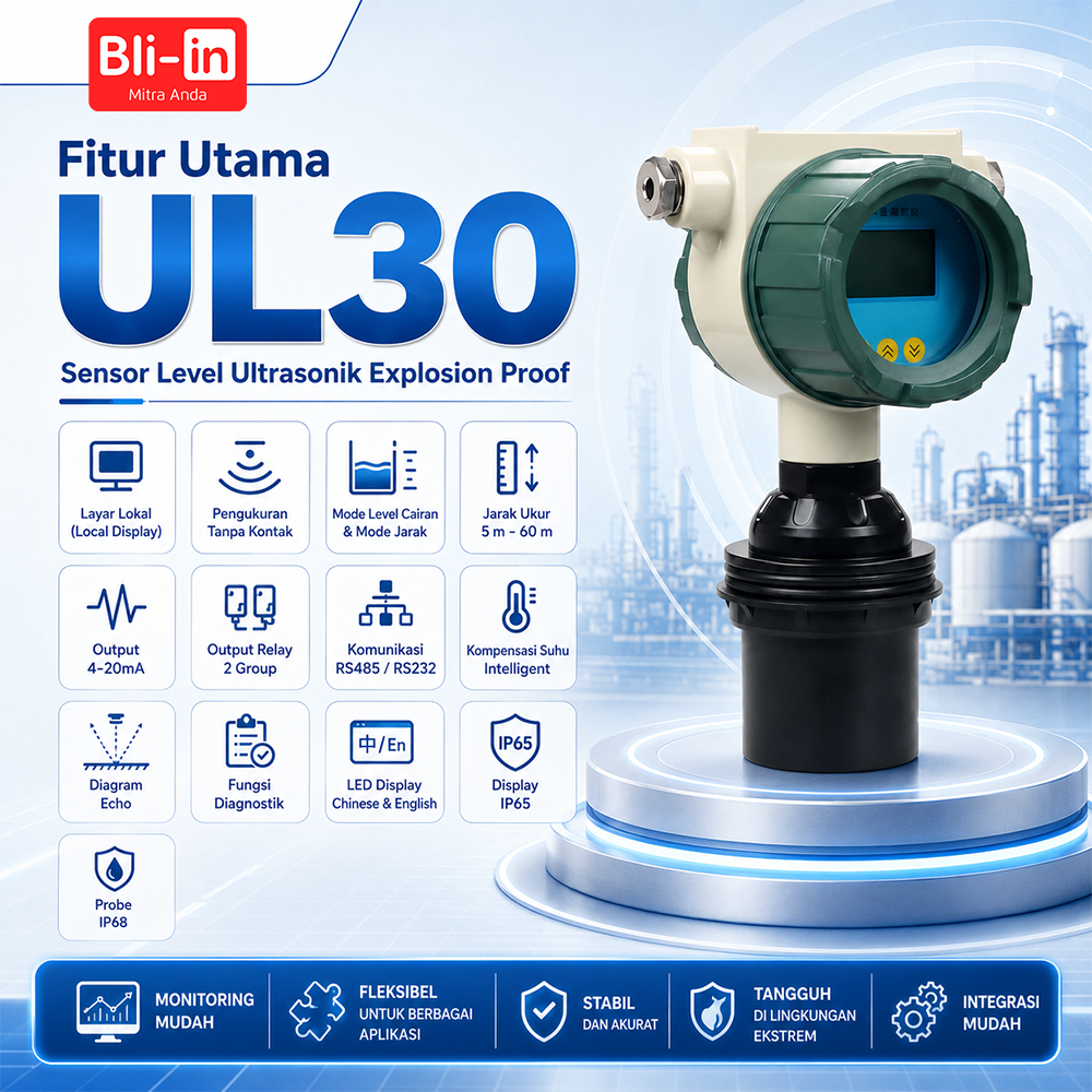 Sensor Level Ultrasonik Explosion Proof UL30 - Image 3