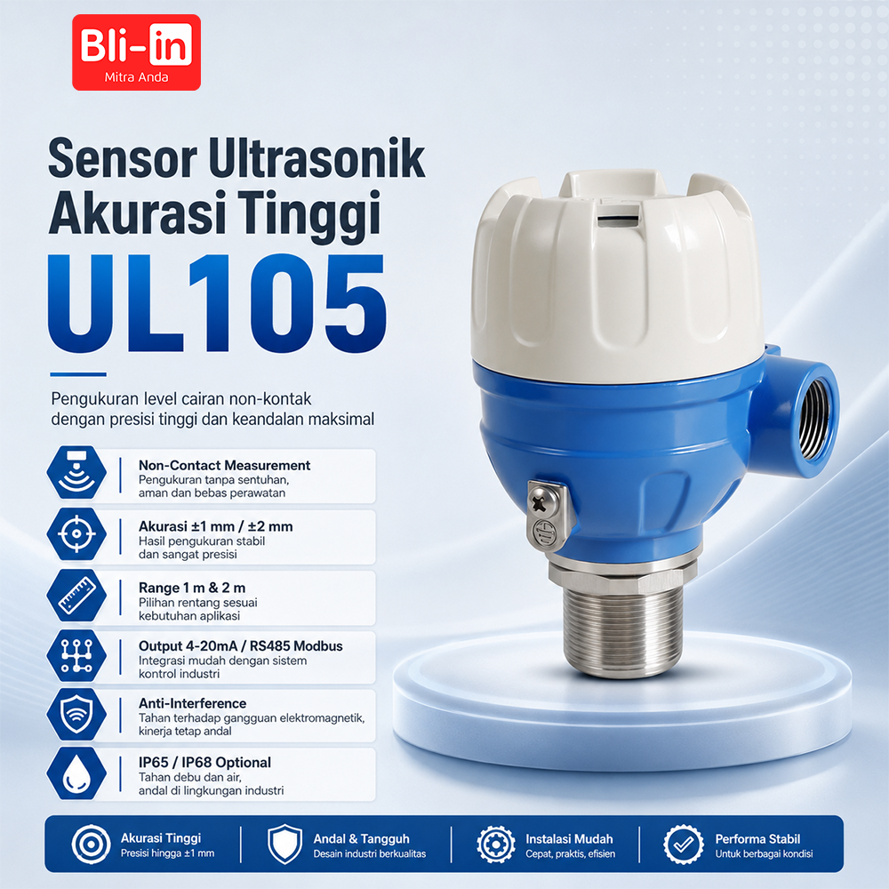 Sensor Ultrasonik Akurasi Tinggi UL105